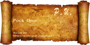 Pock Upor névjegykártya
